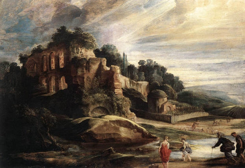 Paisagem com as ruínas do Monte Palatino em Roma (Peter Paul Rubens) - Reprodução com Qualidade Museu