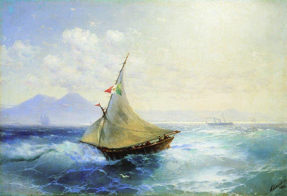 Paisagem com Vesúvio - Ivan Aivazovsky