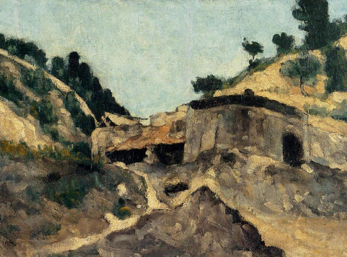 Paisagem com moinho de água (Paul Cézanne) - Reprodução com Qualidade Museu