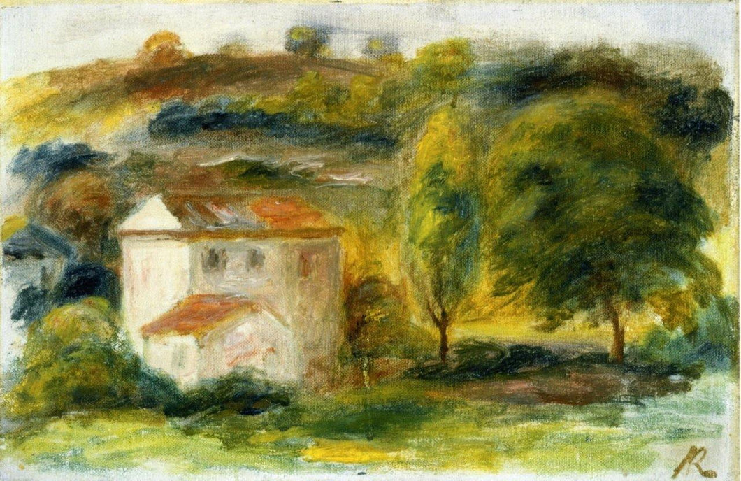 Paisagem com Casa Branca (Pierre-Auguste Renoir) - Reprodução com Qualidade Museu