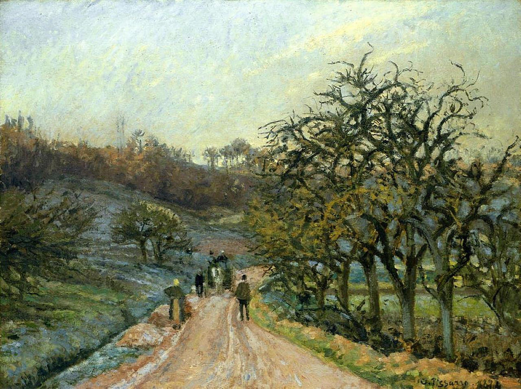 Faixa de macieiras perto de Osny, Pontoise (Camille Pissarro) - Reprodução com Qualidade Museu