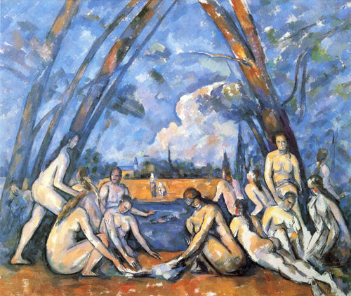 Banhistas grandes (Paul Cézanne) - Reprodução com Qualidade Museu