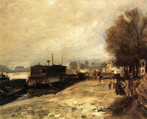 Barco para lavanderia nas margens do Sena (Pierre-Auguste Renoir) - Reprodução com Qualidade Museu