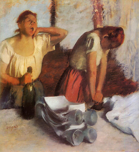Garotas da lavanderia passando a ferro (Edgar Degas) - Reprodução com Qualidade Museu