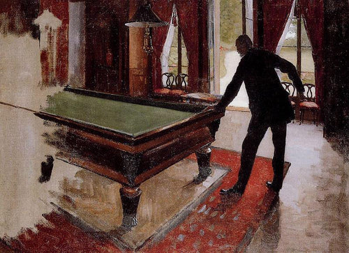 Bilhar - Inacabado (Gustave Caillebotte) - Reprodução com Qualidade Museu