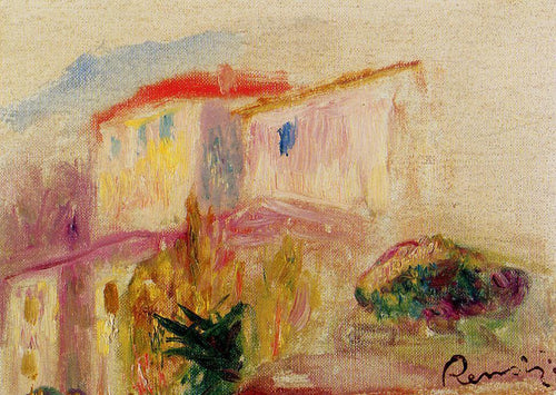 La Poste At Cagnes, Estudo (Pierre-Auguste Renoir) - Reprodução com Qualidade Museu