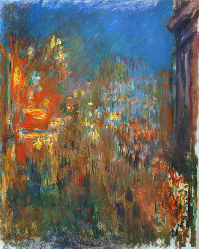Leicester Square à noite (Claude Monet) - Reprodução com Qualidade Museu