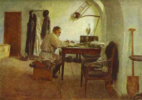 Leão Tolstói em seu estudo