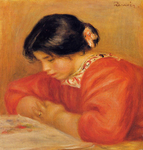 Leontine Reading (Pierre-Auguste Renoir) - Reprodução com Qualidade Museu