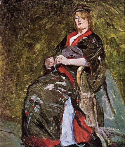 Lili Grenier em um quimono (Henri de Toulouse-Lautrec) - Reprodução com Qualidade Museu