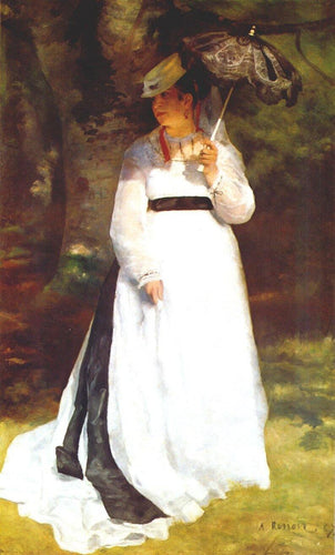 Retrato de Lise com guarda-chuva (Pierre-Auguste Renoir) - Reprodução com Qualidade Museu