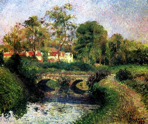 Little Bridge On The Voisne, Osny (Camille Pissarro) - Reprodução com Qualidade Museu
