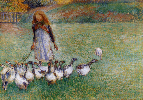 Garotinha ganso (Camille Pissarro) - Reprodução com Qualidade Museu