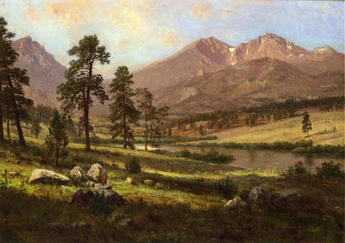 Longs Peak, Estes Park, Colorado (Albert Bierstadt) - Reprodução com Qualidade Museu
