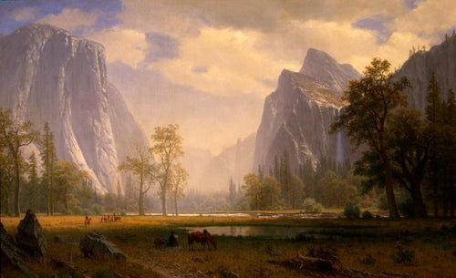 Olhando para o vale de Yosemite (Albert Bierstadt) - Reprodução com Qualidade Museu