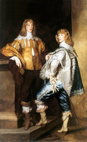 Retrato de Lord John Stuart e seu irmão Lord Bernard Stuart (Anthony van Dyck) - Reprodução com Qualidade Museu
