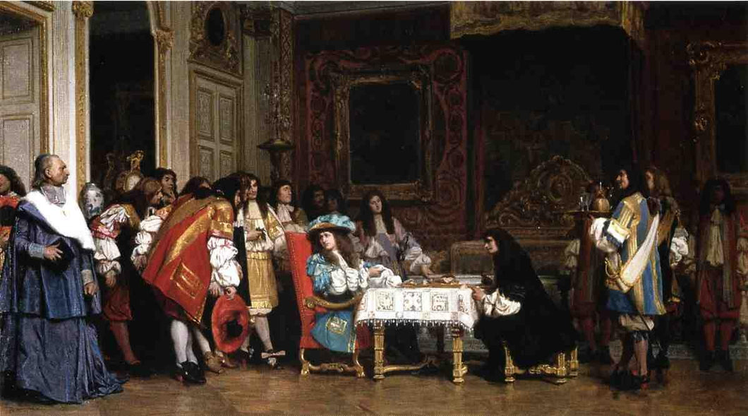 Louis XIV e Moliere (Jean-Leon Gerome) - Reprodução com Qualidade Museu