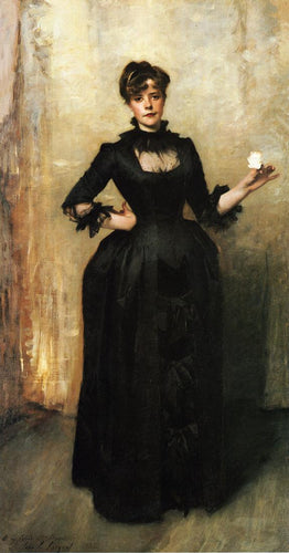 Louise Burckhardt - Lady With A Rose (John Singer Sargent) - Reprodução com Qualidade Museu
