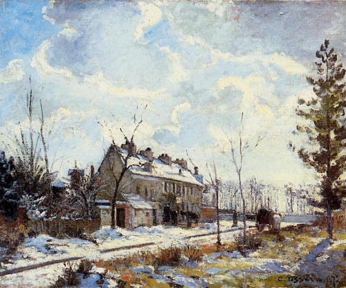 Louveciennes Road, efeito neve (Camille Pissarro) - Reprodução com Qualidade Museu