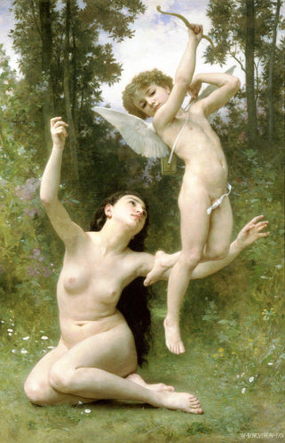 O amor decola (William-Adolphe Bouguereau) - Reprodução com Qualidade Museu