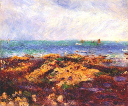 Maré Baixa em Yport (Pierre-Auguste Renoir) - Reprodução com Qualidade Museu