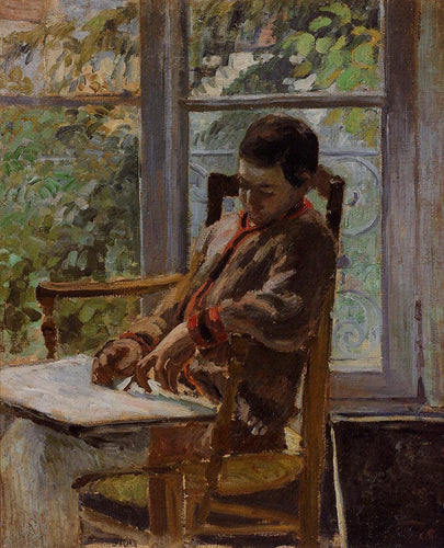 Lucien Pissarro em um interior (Camille Pissarro) - Reprodução com Qualidade Museu