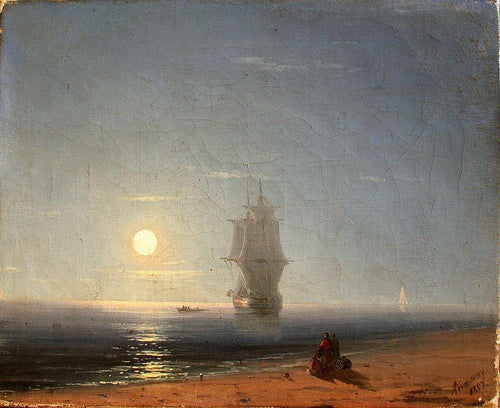 Noite lunar (Ivan Aivazovsky) - Reprodução com Qualidade Museu