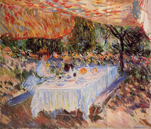 Almoço sob o dossel (Claude Monet) - Reprodução com Qualidade Museu