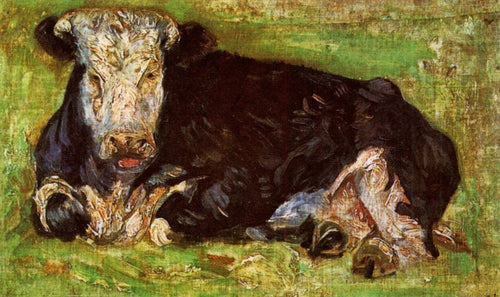 Vaca Deitada (Vincent Van Gogh) - Reprodução com Qualidade Museu