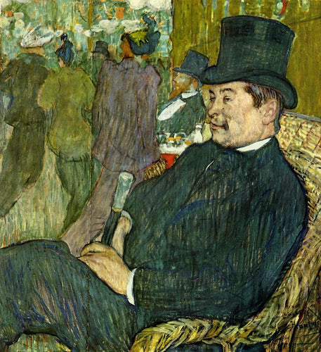 M. Delaporte no Jardin De Paris (Henri de Toulouse-Lautrec) - Reprodução com Qualidade Museu