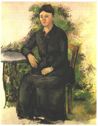 Madame Cézanne no jardim (Paul Cézanne) - Reprodução com Qualidade Museu