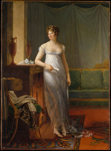 Madame Charles Maurice de Talleyrand Perigord (François Gerard) - Reprodução com Qualidade Museu