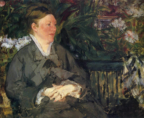 Madame Manet In Conservatory (Edouard Manet) - Reprodução com Qualidade Museu