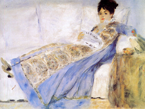 Madame Monet On The Divan (Claude Monet) - Reprodução com Qualidade Museu