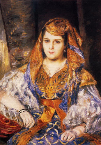 Madame Stora de vestido argelino (Pierre-Auguste Renoir) - Reprodução com Qualidade Museu