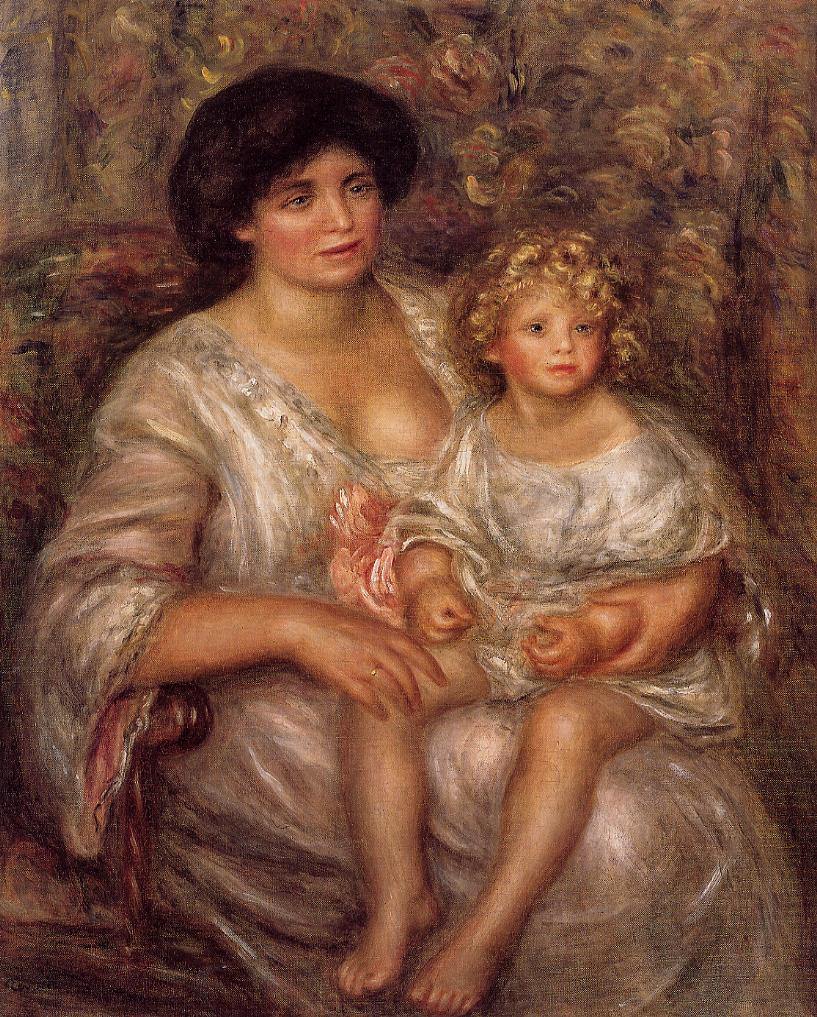 Madame Thurneyssan e sua filha (Pierre-Auguste Renoir) - Reprodução com Qualidade Museu