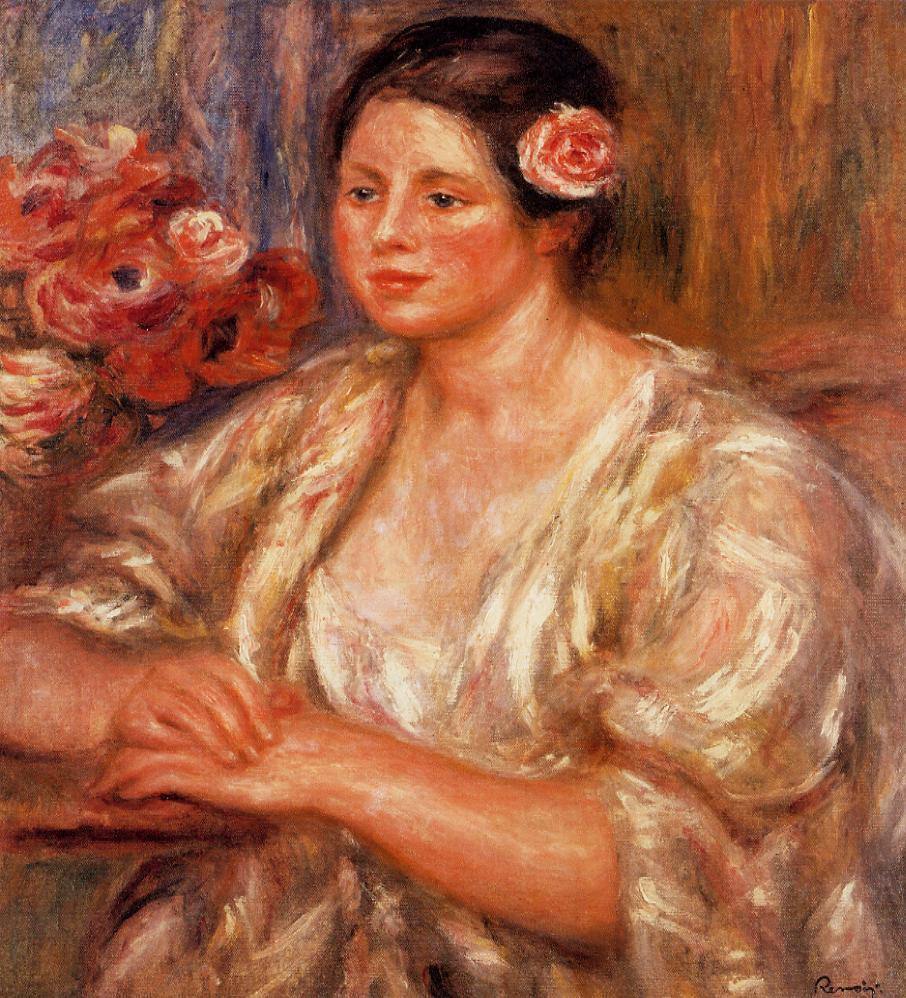 Madelaine em uma blusa branca (Pierre-Auguste Renoir) - Reprodução com Qualidade Museu