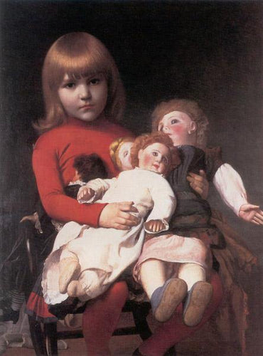 Madeleine Juliette Gerome e suas bonecas (Jean-Leon Gerome) - Reprodução com Qualidade Museu