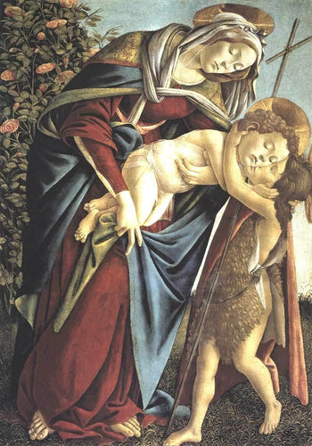 Madonna e criança e o jovem São João Batista (Sandro Botticelli) - Reprodução com Qualidade Museu