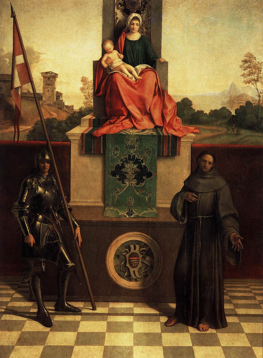 Madonna e criança com santos liberais e Francisco - Giorgione