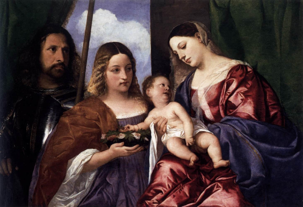 Madonna e criança com os santos Dorothy e George
