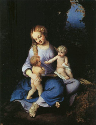 Madonna com a criança e o menino São João Batista - Replicarte