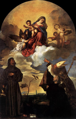 Madonna em glória com o menino Jesus e os santos Francis e Alvise com o doador