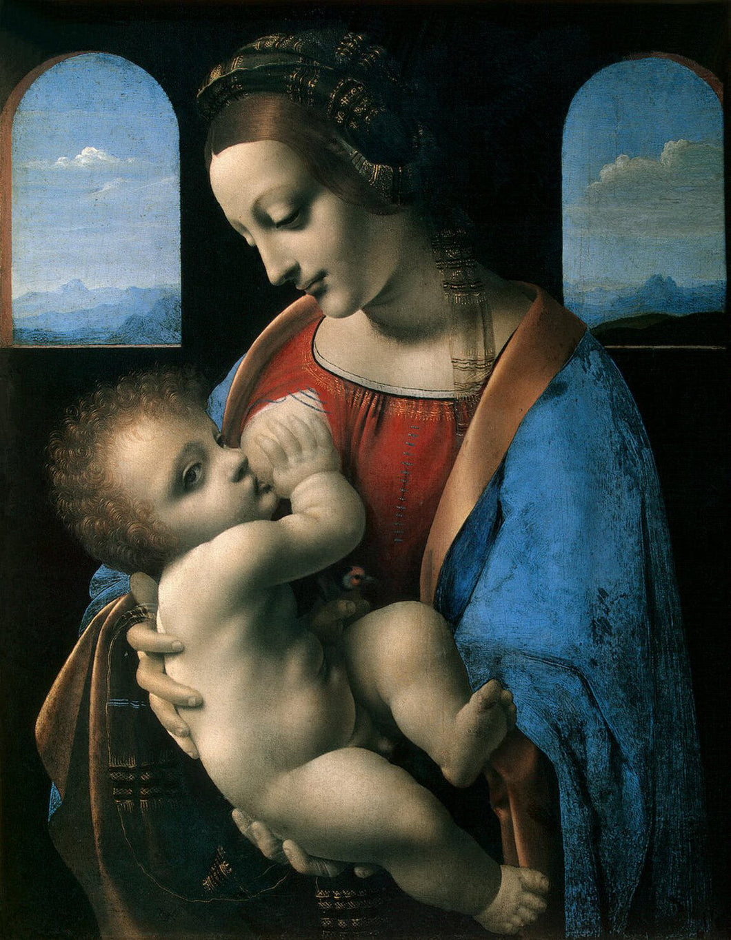Madonna Litta - Madonna e a criança (Leonardo da Vinci) - Reprodução com Qualidade Museu