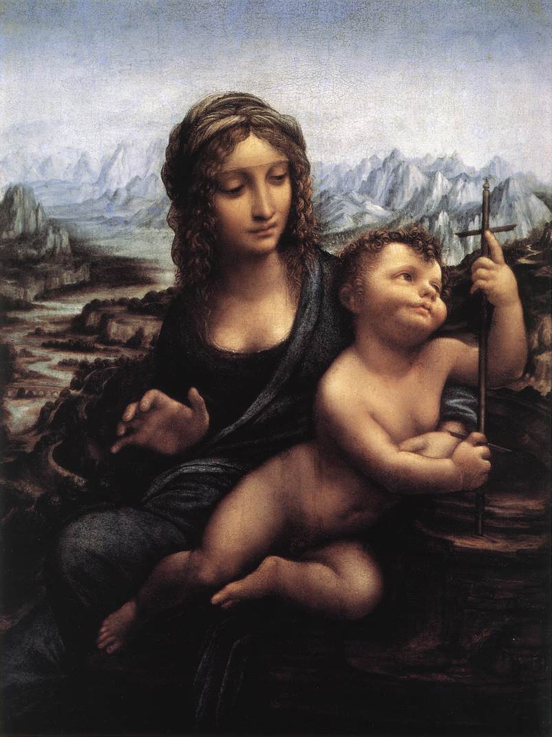 Madonna com o Yarnwinder (Leonardo da Vinci) - Reprodução com Qualidade Museu
