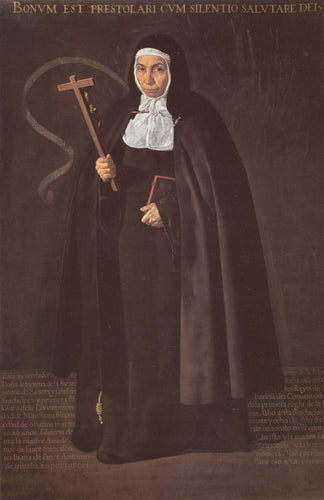 Retrato da Mãe Jeronima De La Fuente (Diego velázquez) - Reprodução com Qualidade Museu