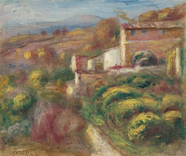 Paisagem com casa em Cagnes (Pierre-Auguste Renoir) - Reprodução com Qualidade Museu