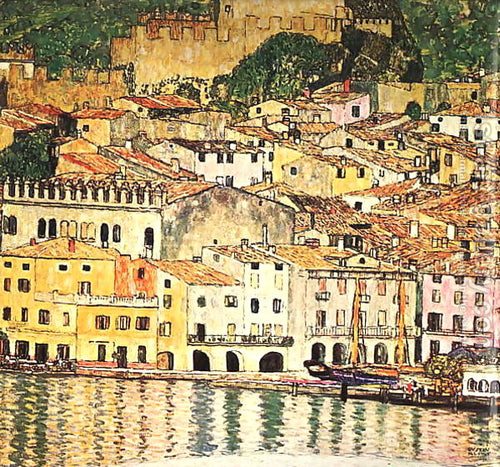Malcesine no Lago Garda (Gustav Klimt) - Reprodução com Qualidade Museu