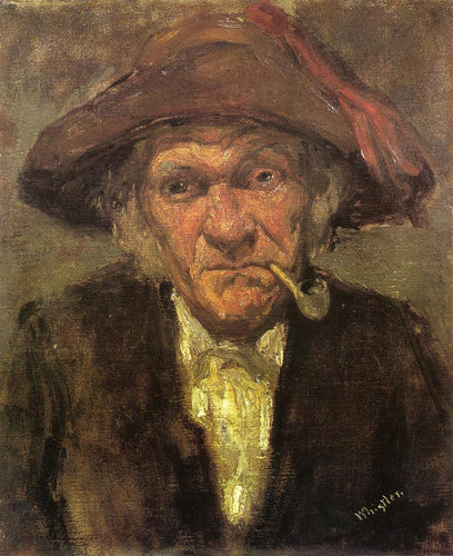 Homem fumando cachimbo (James Abbott McNeill Whistler) - Reprodução com Qualidade Museu