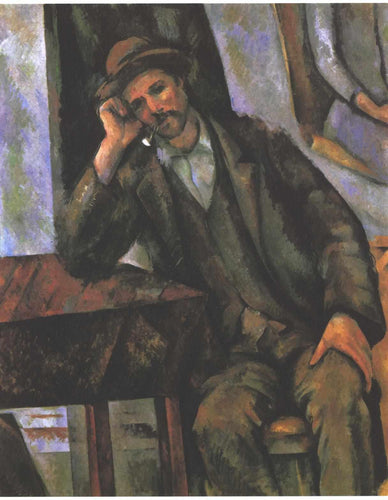 Homem fumando cachimbo (Paul Cézanne) - Reprodução com Qualidade Museu